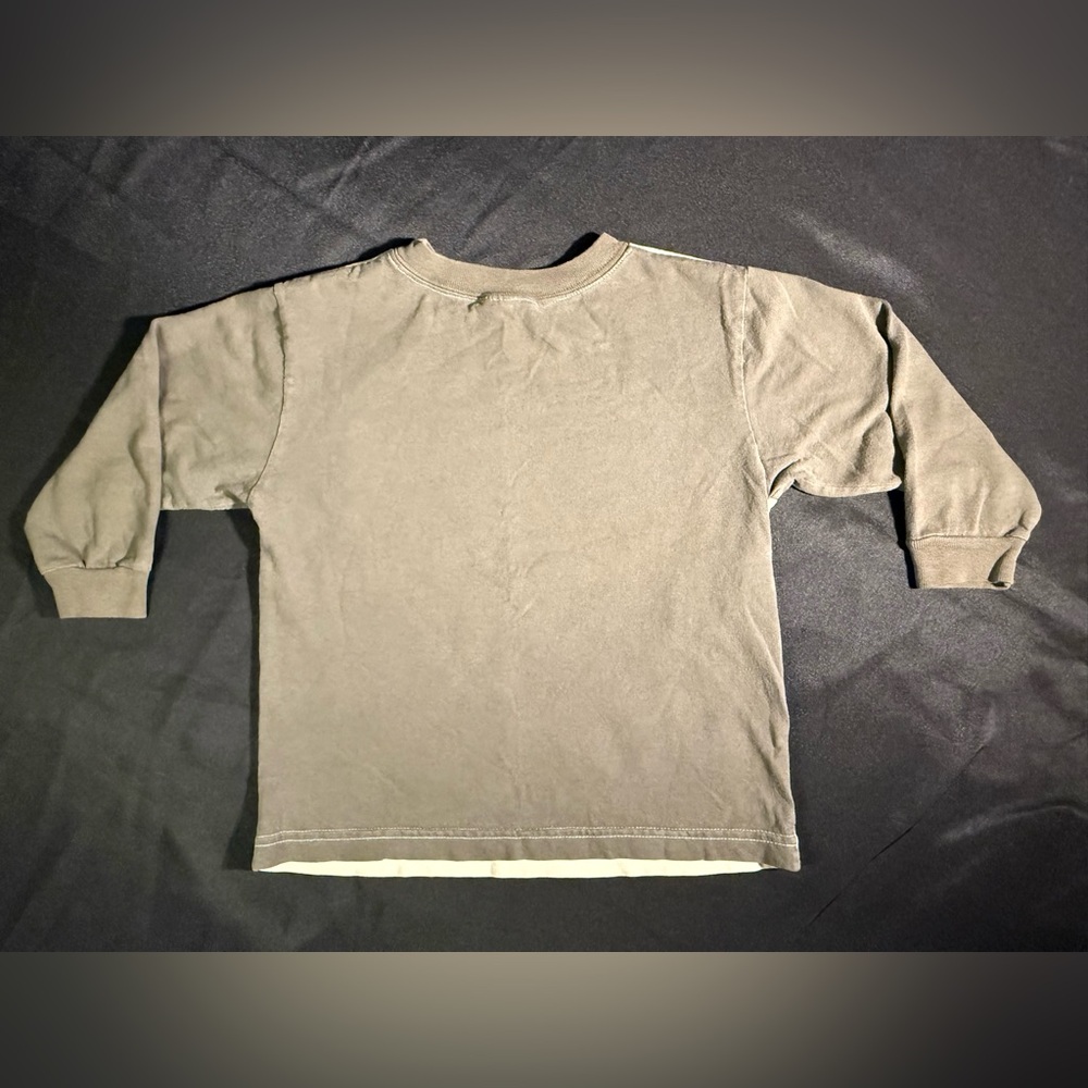 Healthtex Long Sleeve Rescue Helicopter Shirt - Cream and Brown Child Size 5 - Picture 2 of 4